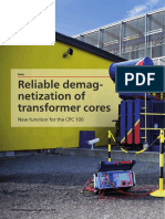 Reliable demagnetization of transformer cores with CPC 100