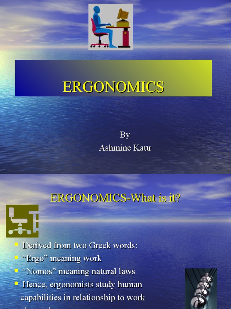 Ergonomics Assignment PDF
