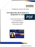 C14. Ejercicios de La Guía II.9 y Propuesto en Clase