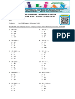 Soal Penjumlahan Dan Pengurangan Bilangan Bulat Positif Dan Negatif - Level 4