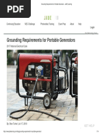 Grounding Requirements for Portable Generators  JADE Learning