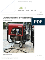 Grounding Requirements For Portable Generators JADE Learning