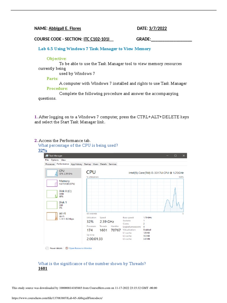 Analyzing Memory Usage in Windows 7 | PDF | Random Access Memory ...