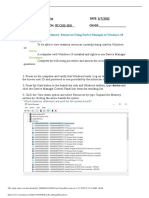 View Memory Resources Using Device Manager