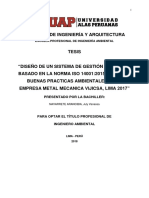 Tesis Diseño Sistema Gestion Ambiental Norma ISO 14001 2015