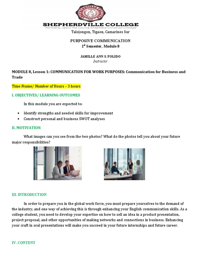 SWOT Analysis in Business Communication | PDF | Swot Analysis | Business