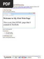 HTML-and-CSS-Overview-and-HTML-Structure-Exercises | PDF