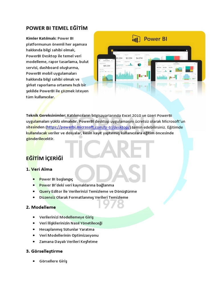 Power BI Temel Eğitim | PDF