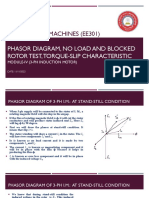 IM Phasor Diagram, NO Load and Blocked Rotor Test and Torque Slip Characteristic