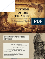 Customs of The Tagalogs