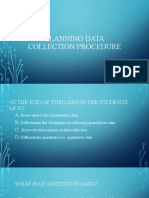 Plan Data Collection Procedures