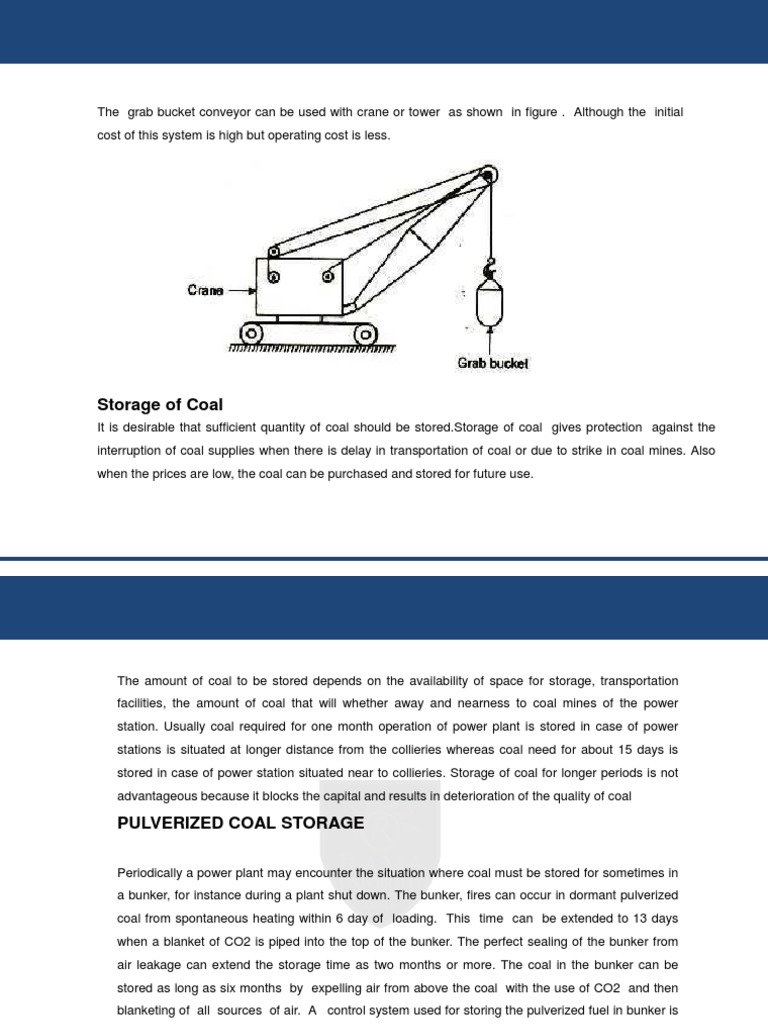 Grab Bucket Conveyor Coal Storage and Pulverized Fuel Handling PDF Coal Energy Technology