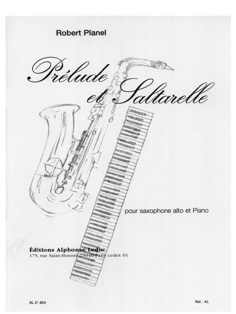 Planel Prelude Et Saltarelle Sax&Piano PDF