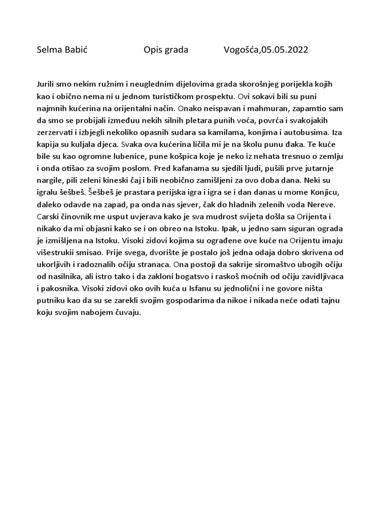 Opis Grada | PDF