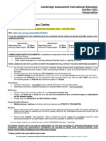 Cambridge Assessment International Education exam venue notice