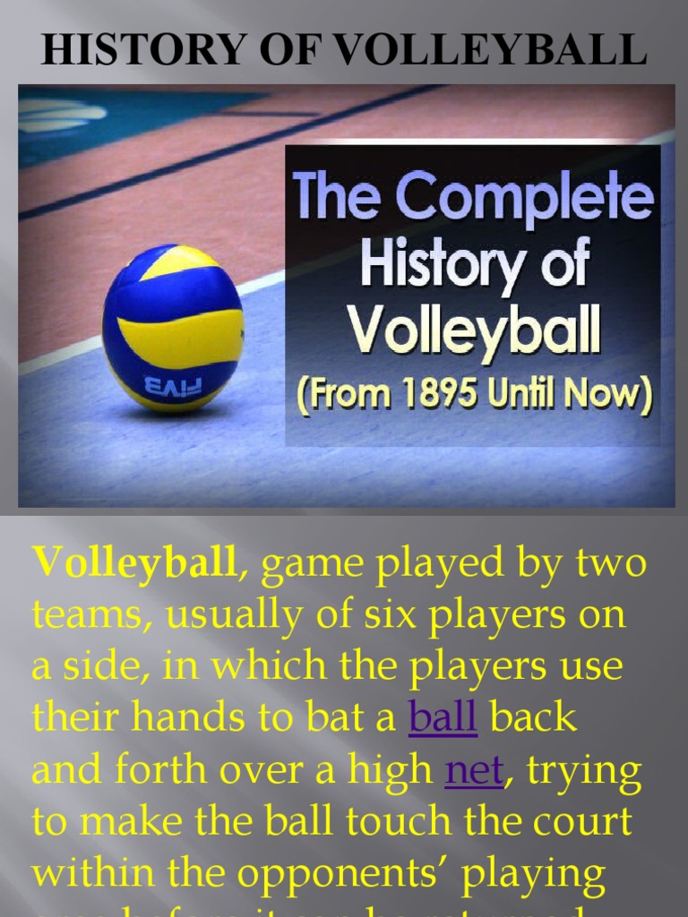 History of Volleyball PDF Volleyball Team Sports