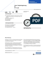 Rohrfedermanometer, Kupferlegierung Einbauausführung Typen 111.16 Und 111.26