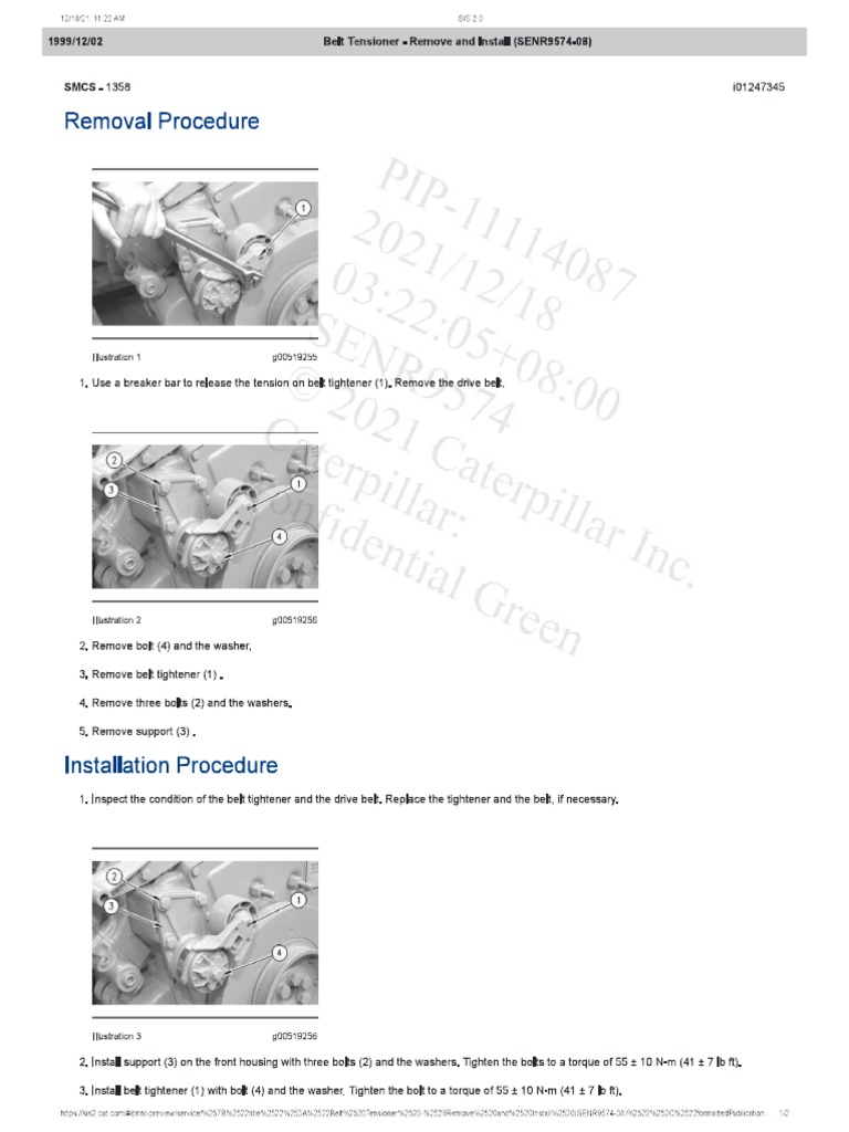 Belt Tensioner Install | PDF