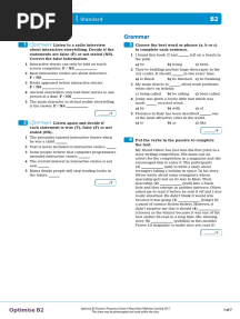 OPT B2 Unit Test 9 Standard