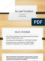 Weber and Verstehen
