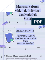 KELOMPOK 3 Manusia Sebagai Makhluk Individu Dan Makhluk Sosial