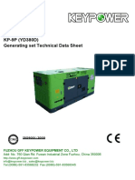 KP-9P (YD380D) Generating Set Technical Data Sheet