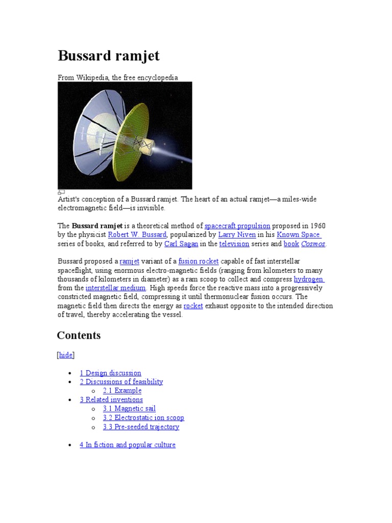 Bussard Ramjet | PDF | Mechanics | Physical Universe