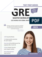 GRE Master Wordlists 1535 - 2023 Sample