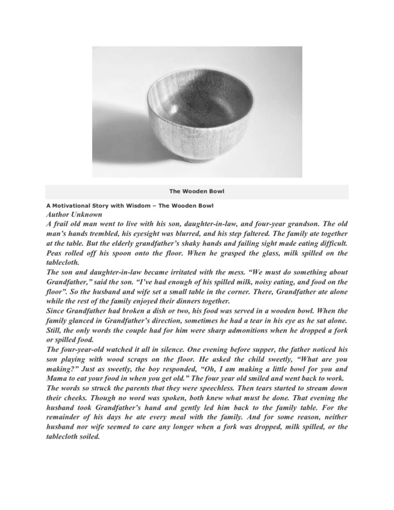 The Wooden Bowl PDF