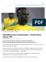Häxdoktorerna Misslyckades - Sadio Mané Missar VM - SVT Sport