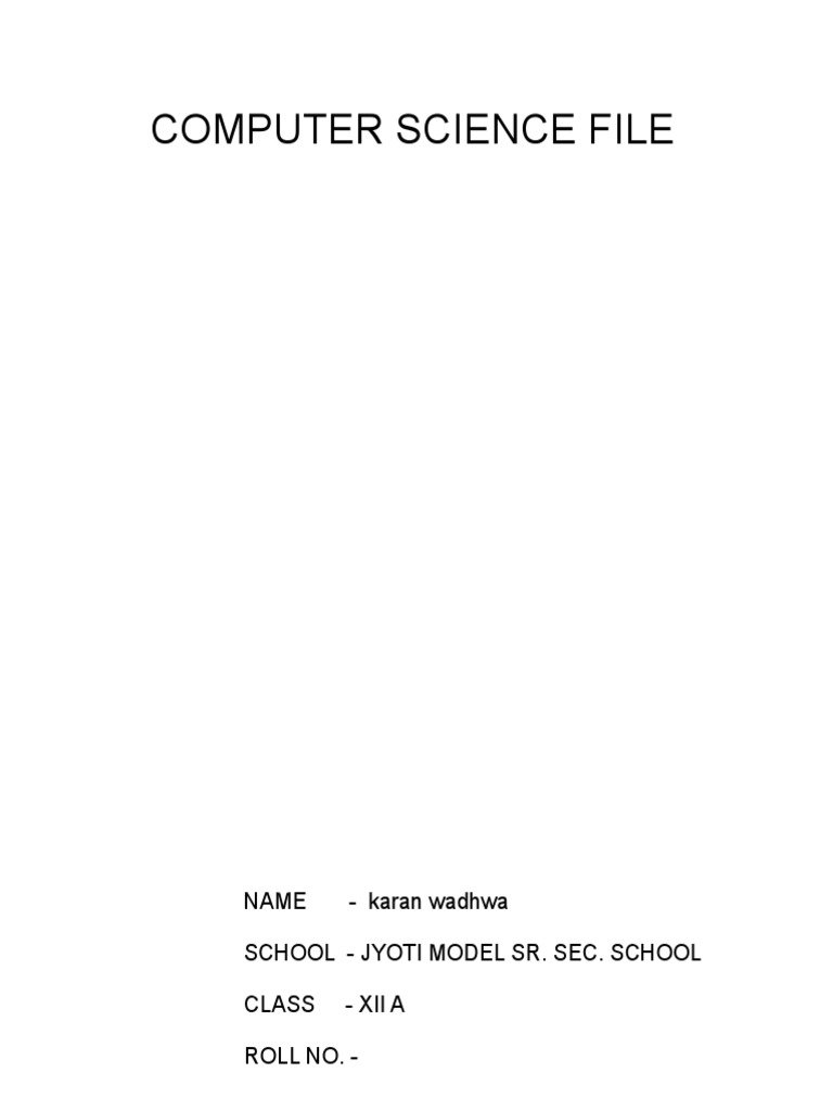 Karan cs project file class 12 pdf queue abstract data type area