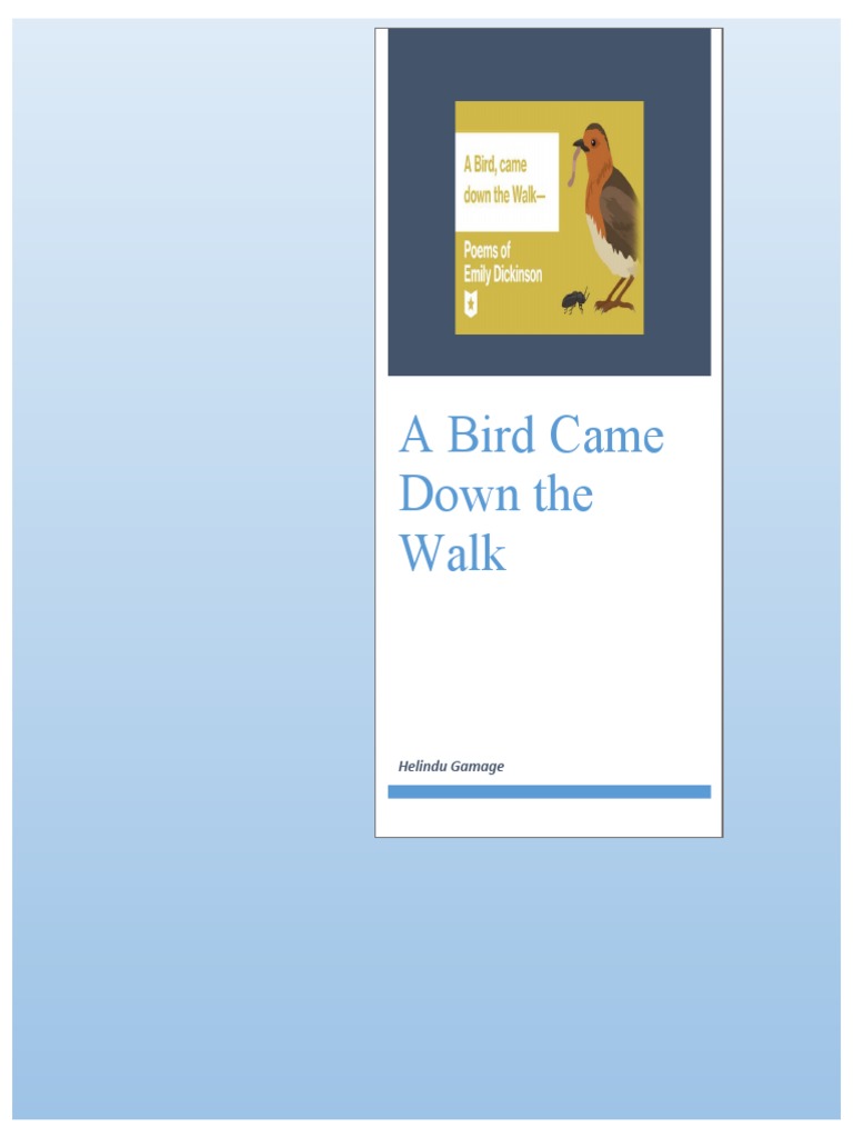 A Bird Came Down The Walk.......... PDF