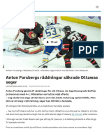 Anton Forsbergs Räddningar Säkrade Ottawas Seger - SVT Sport