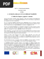 Unità n. 3 -  L'Europa delle città e delle nazioni