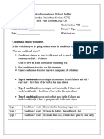 Conditional Clauses Worksheet