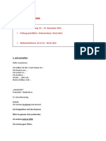 Prüfungsanmeldung: 14. - 25. November 2022 - Prüfung (Schriftlich + Präsentation) : 09.02.2023