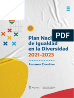 Resumen Ejecutivo Plan Nacional de Igualdad en La Diversidad 2021-2023