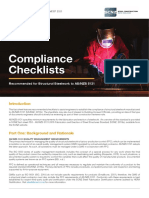 Compliance Checklist of Structural Steelwork Manufactured