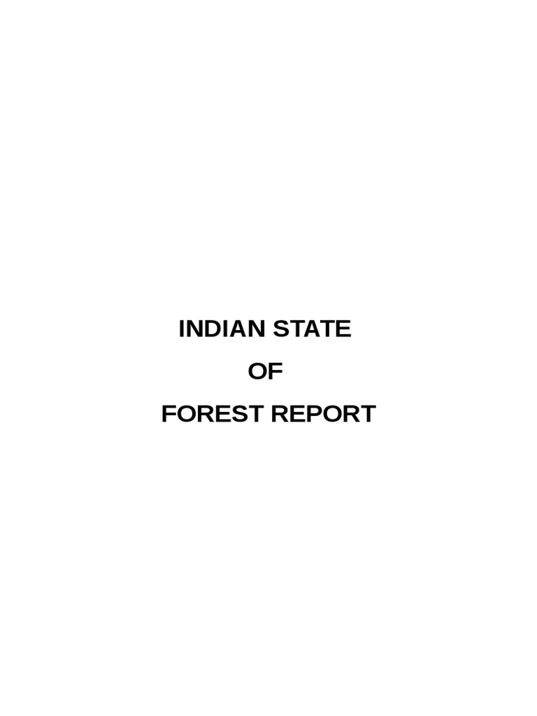 Indian State Of Forest Report Pdf Mangrove Natural Environment