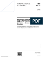ISO 22174 Microbiology of Food and Animal Feeding Stuffs - PCR For The Detection of Food-Borne Pathogens - General Requirements and Definitions