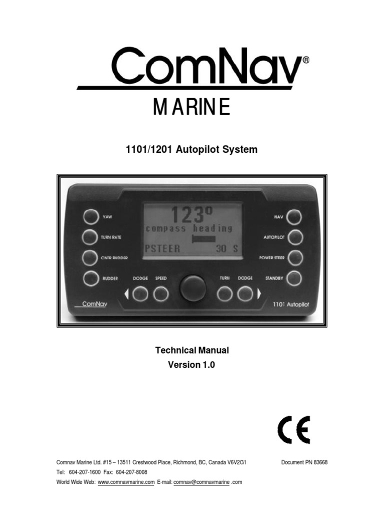 Comnav Autopilot 1101 & 1201 Technical Manual PDF Electrical