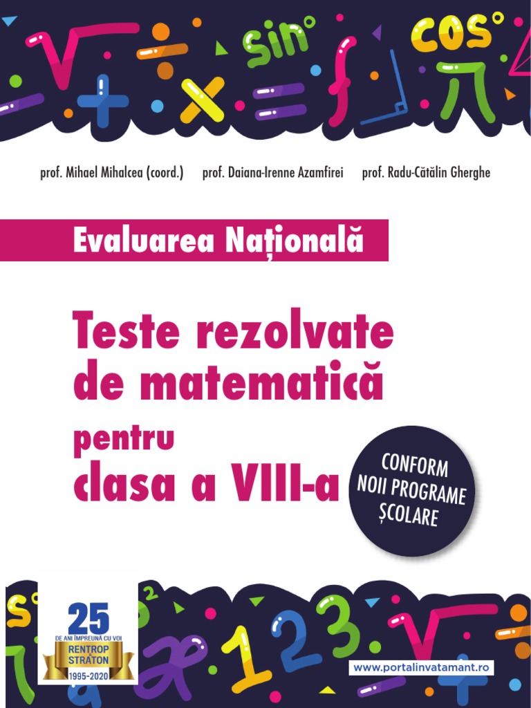 Sample Matematica Clasa A VIIIa | PDF