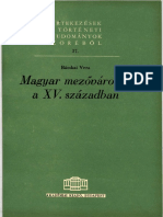 Bácskai Vera Magyar Mezővárosok A XV. Században - Értekezések A Történeti Tudományok Köréből. Új Sorozat 37. (Budapest, 1965)