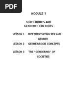 MODULE 1 Sexed Bodies and Gendered Cultures - Final