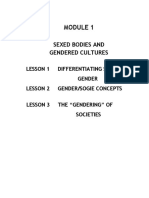 MODULE 1 Sexed Bodies and Gendered Cultures - Final