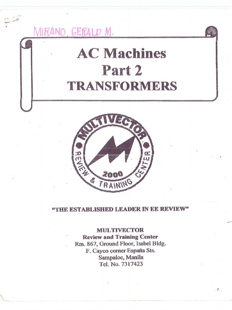 11 AC Machines - Transformers | PDF