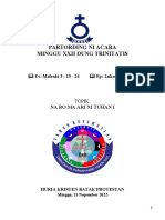 MINGGU 13 Nop 2022, Bhs Batak