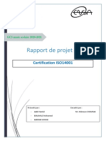Rapport (Certification Iso 14001)