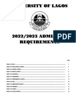 2022-2023 Admission Requirements ALL FACULTIES