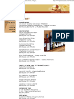 Wine Lists